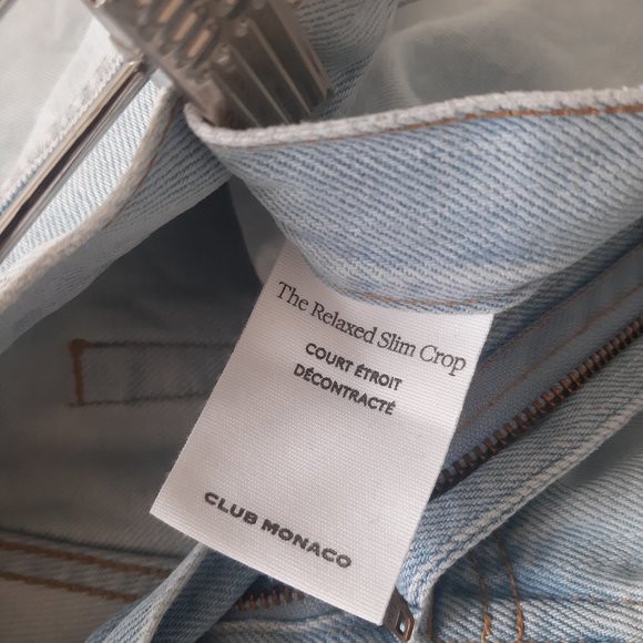 Club Monaco Relaxed Slim Crop and Strength Leg Denim Jeans - Picture 16 of 16